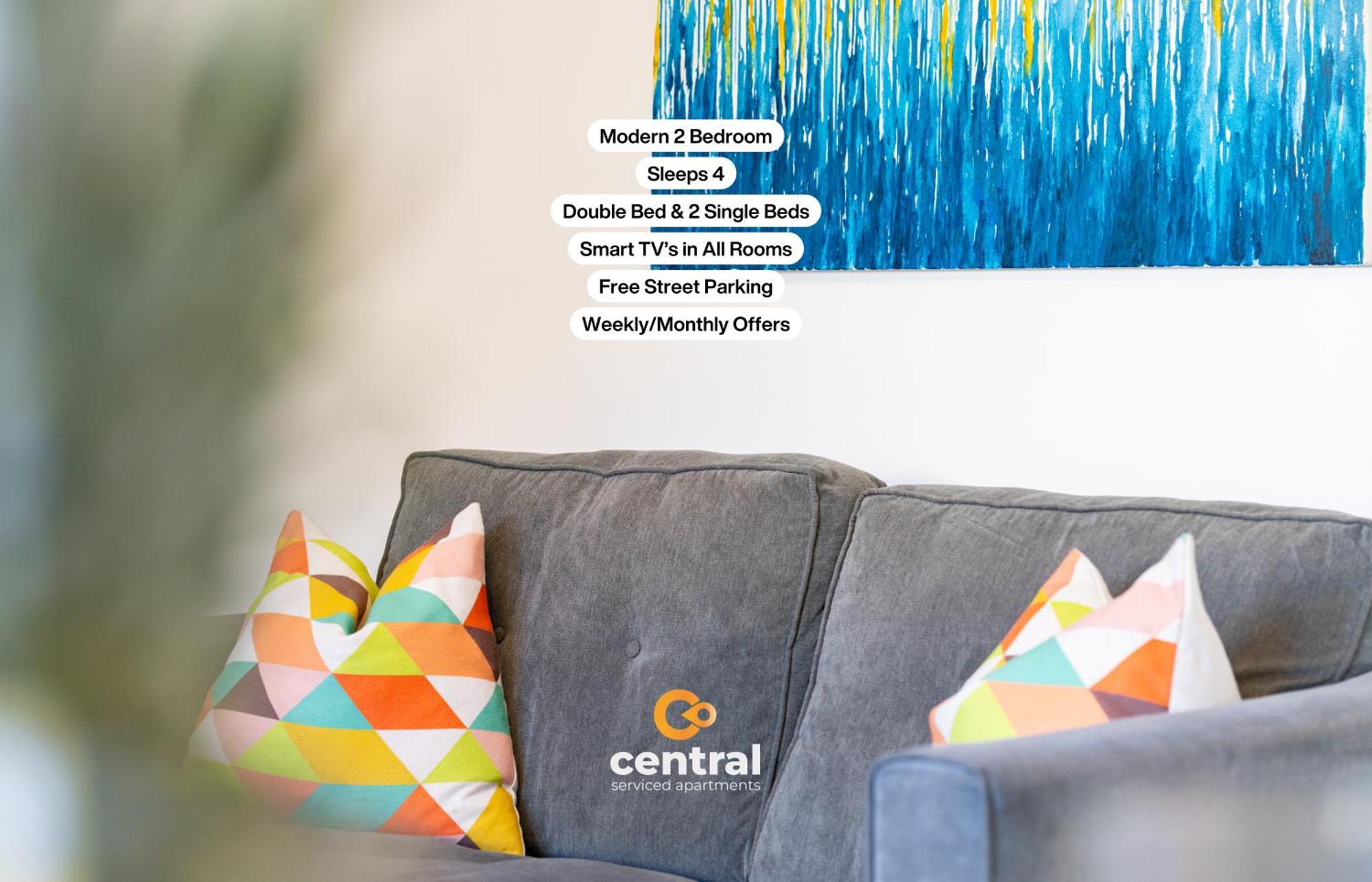 Central Serviced Apartments - 2 Bedroom - Free Street Parking - Fast Wifi - Smart Tvs In All Rooms - Ground Level - Family Neighbourhood - 3 X Double Beds - Heating 24-7 - Trade Stays - Weekly & Monthly Offers 邓迪 外观 照片